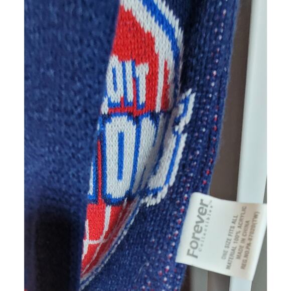 Detroit Pistons NBA Basketball Knit Scarf Forever Authentic Sports Fan Apparel - Picture 4 of 4